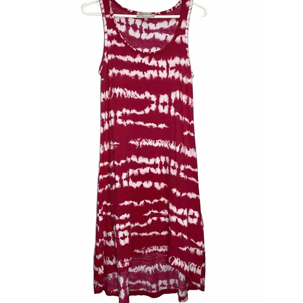 Jones New York Sport Sz Medium Maxi Dress Pink White Tye Die Cute Beachy Summer